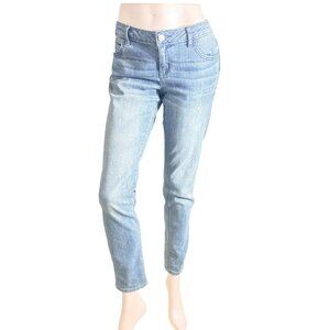 Simply Vera Vera Wang Jeans Womens 4 Blue Denim Regular Fit Mid Rise Straight